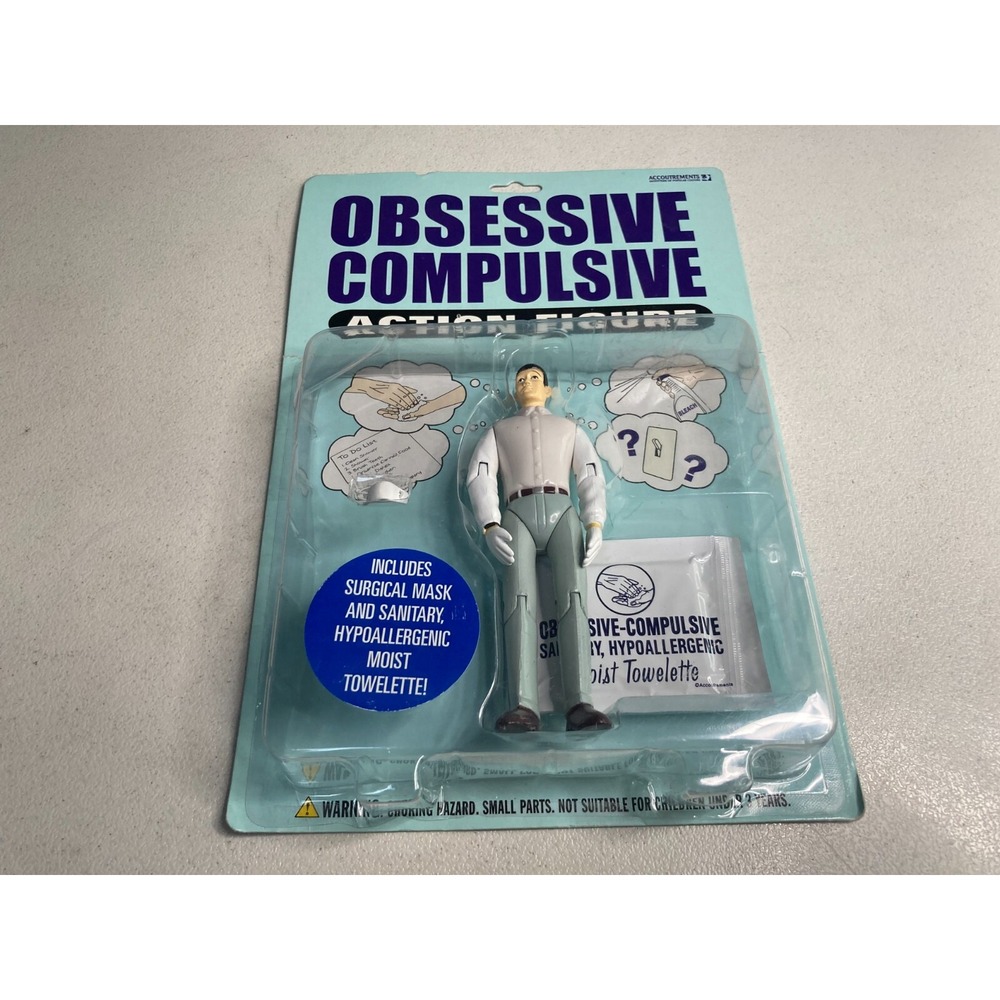 Obsessive Compulsive Action Figure Including Face Mask and Moist Towelette 2005